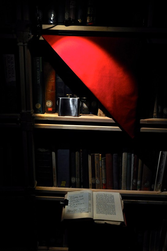 'Humility will Always go clad in scarlet Pride is too good for gold' Sculpture by Róisín Foley; Text by Helen Horgan; Original text 'Heretics' by G.K. Chesterton (1905)